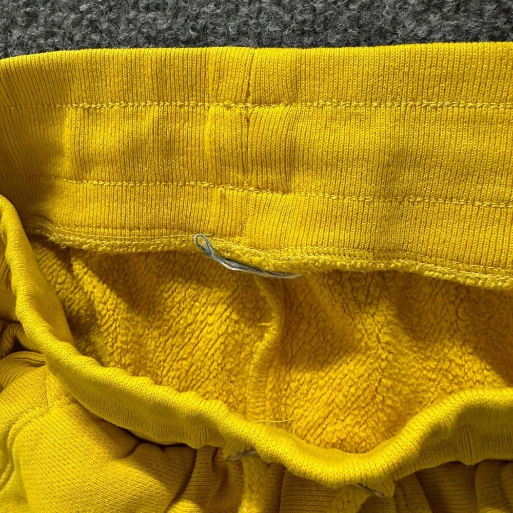 Champion Shorts Womens Size XS Yellow Reverse Weave Sweat Athletic Drawstring